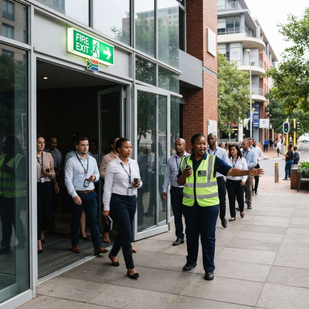 Staff evacuation drill run by Jero Fire Solutions in Gauteng