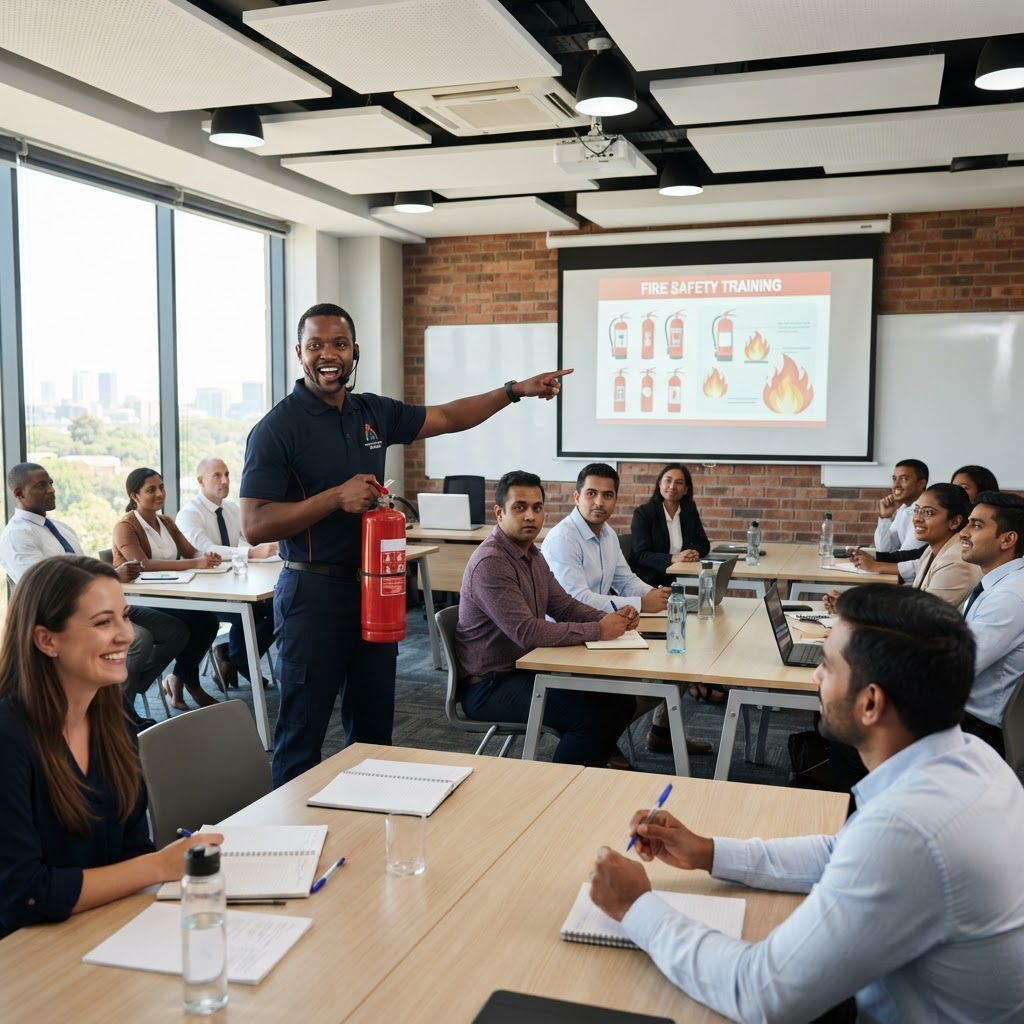 Jero Fire Solutions fire safety training session in Gauteng